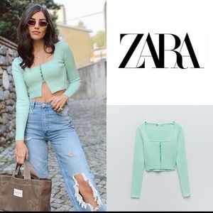 Zara Knit Cropped Sweater